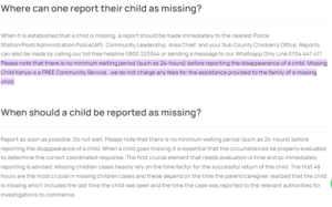 When to report a missing person